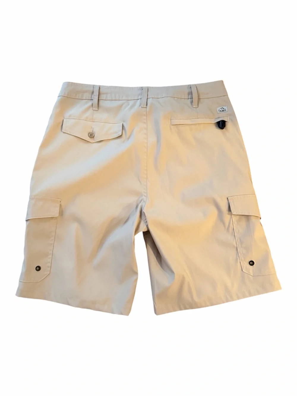 Voyager by Trunks Brand Men's Tan Cargo Shorts with Utility Pockets Inseam 9